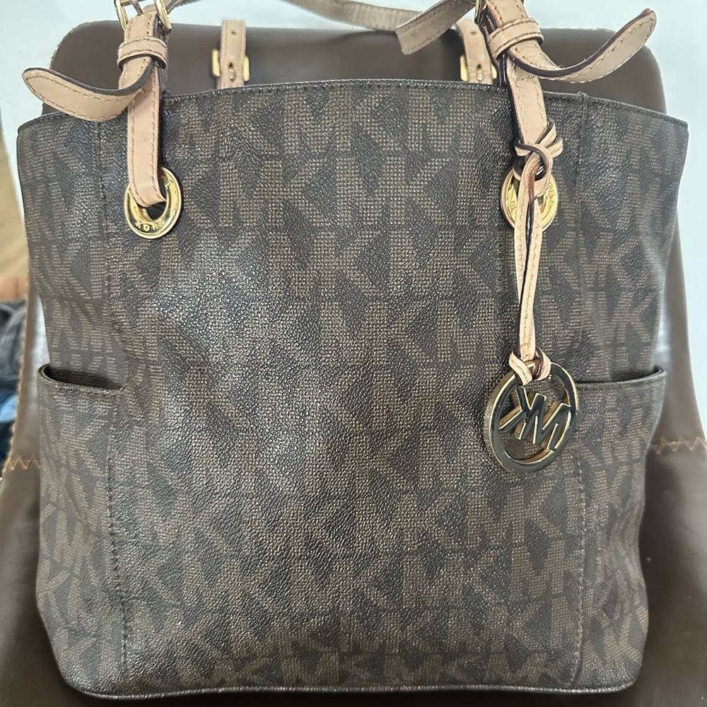 Michael Kors Dark Brown Monogram Tote